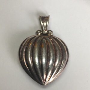 Hollow sterling silver pendant